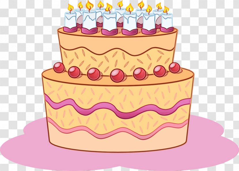 Birthday Cake - Fondant - Food Coloring Cream Transparent PNG