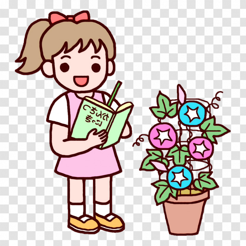 Flower Cartoon Line Area Behavior Transparent PNG