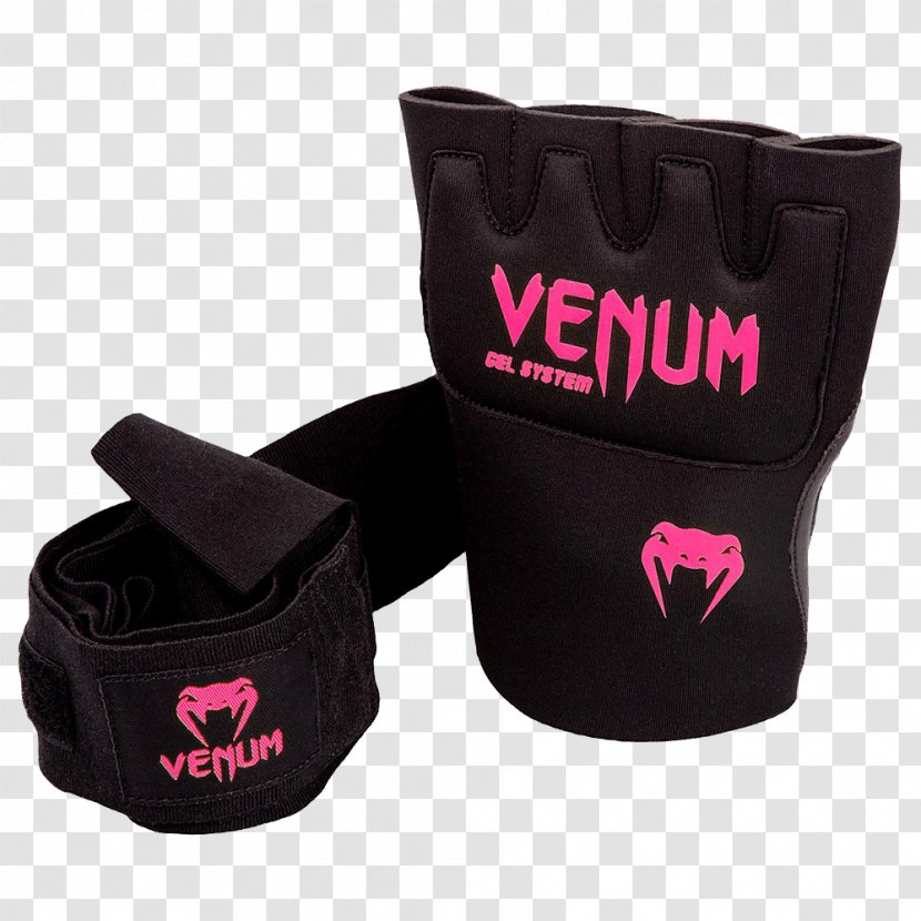 Venum Kontact Gel Glove Wraps Black Boxing - Ultimate Fighting Championship Transparent PNG