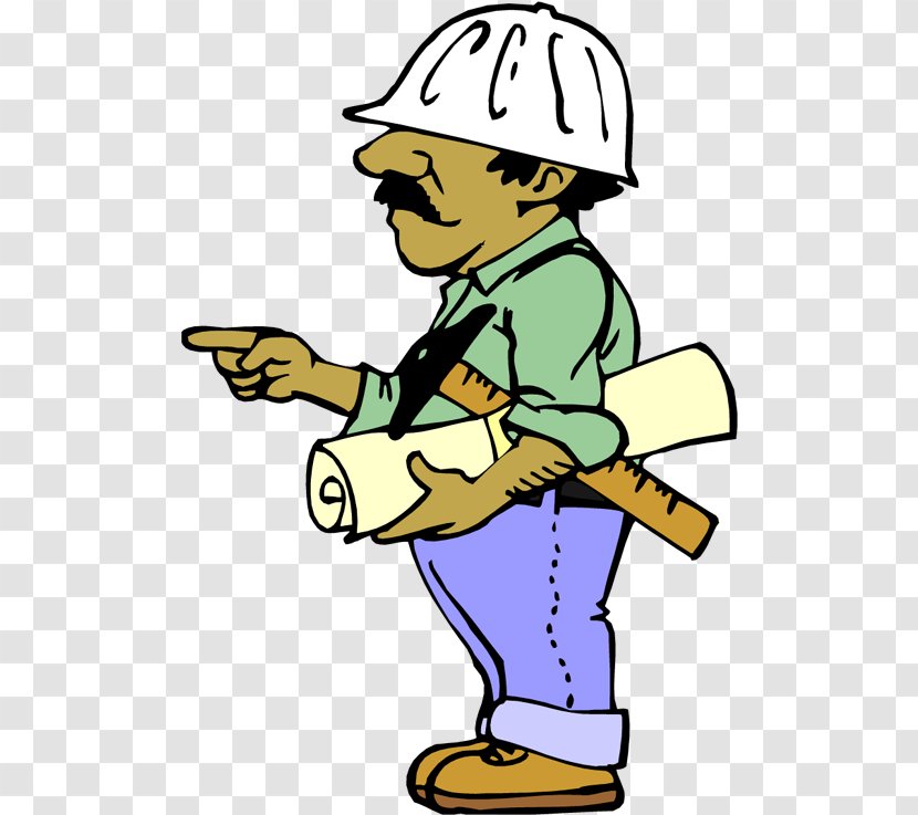 Engineering Cartoon - Thumb - Construction Worker Transparent PNG