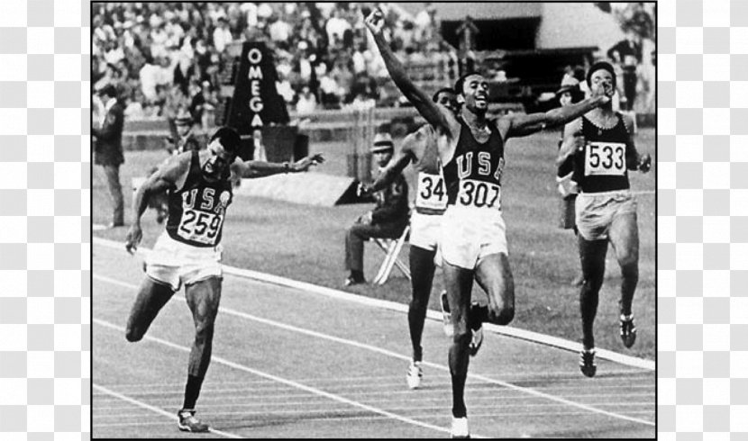 1968 Olympics Black Power Salute Summer Olympic Games 200 Metres Track & Field - Monochrome - Usain Bolt Transparent PNG