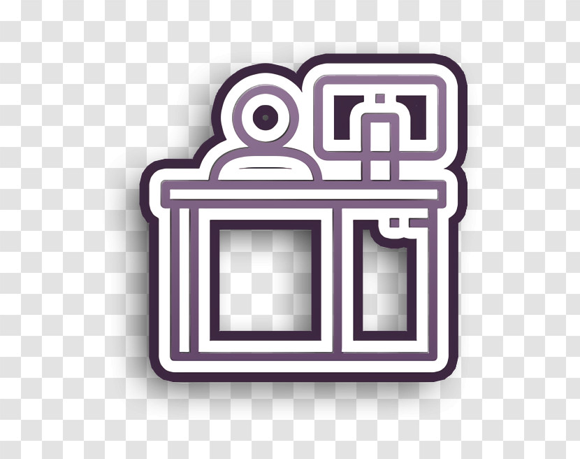 Office Elements Icon Office Worker Icon Counter Icon Transparent PNG