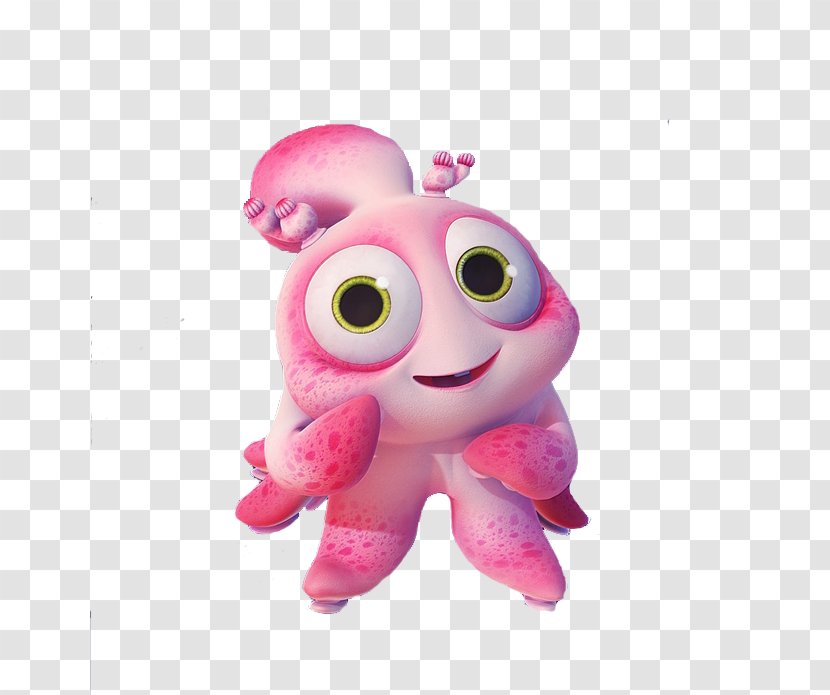 Octopus Film Animation - Material - Pink Big Eyes Transparent PNG