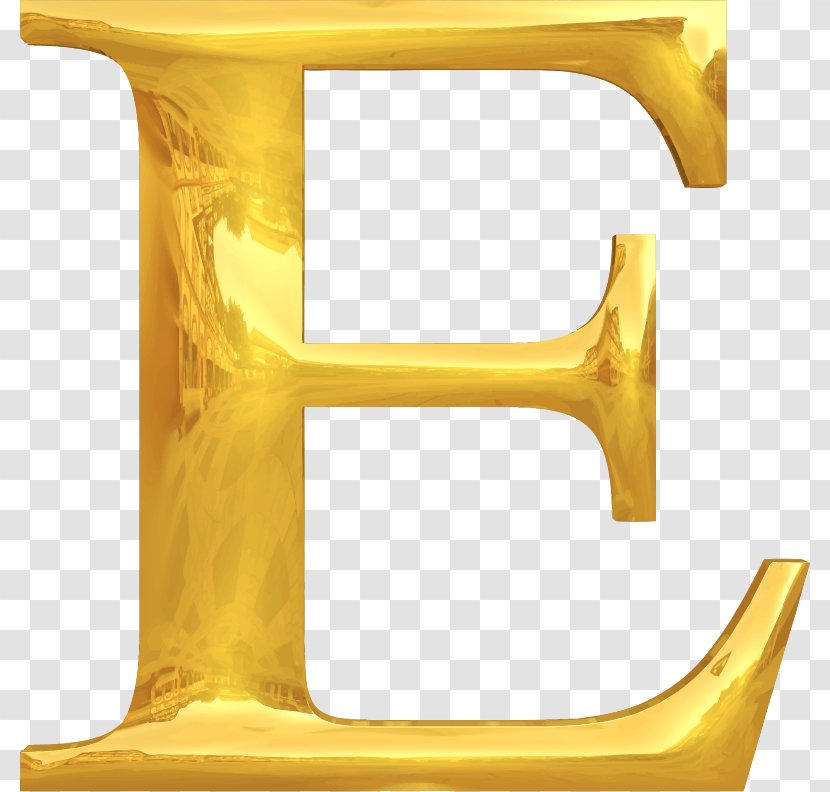 E-gold Letter Font - Case - Typogrpahic Transparent PNG