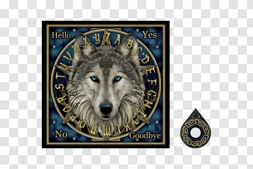 Ouija Gray Wolf Planchette Spirit Witchcraft - Fauna Transparent PNG