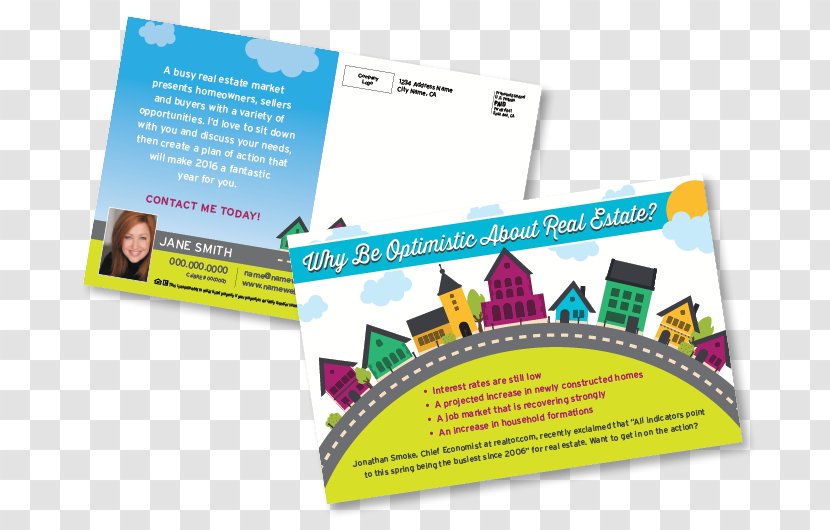 Real Estate Agent Post Cards Direct Marketing Buying - Advertising - Aesthetic Publicity Transparent PNG