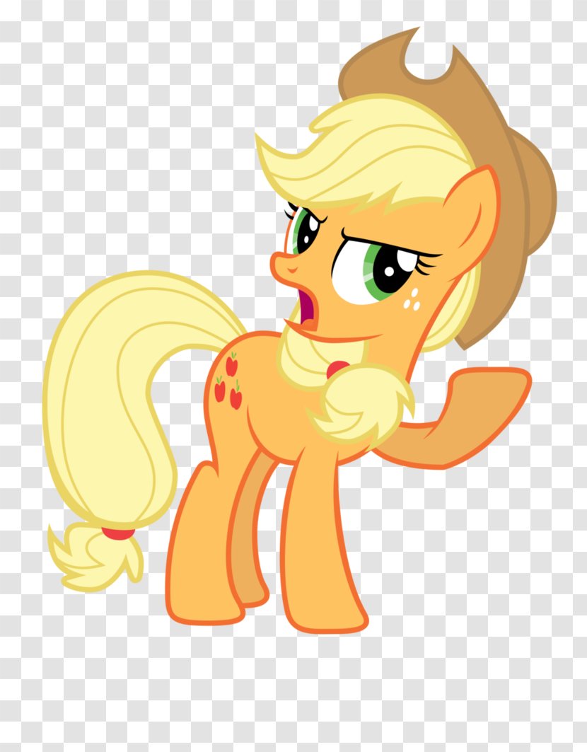 Applejack Pony Apple Pie Horse - Yellow Transparent PNG