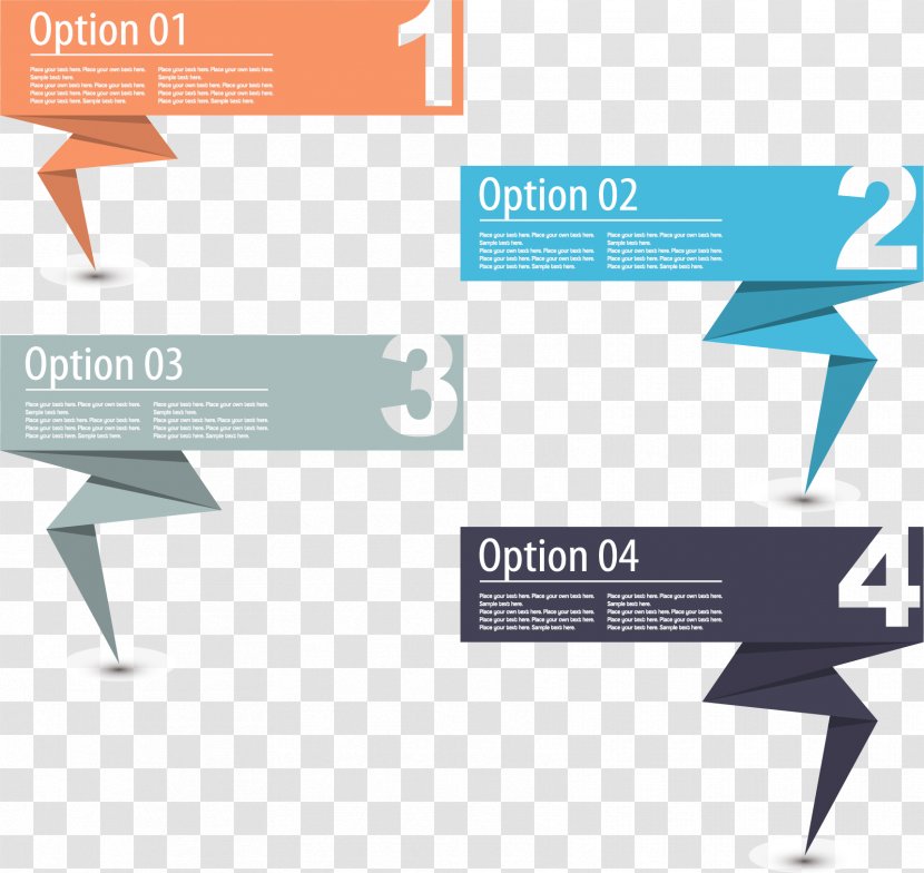Infographic Chart Template - Business - Four-color Ribbon Material Transparent PNG