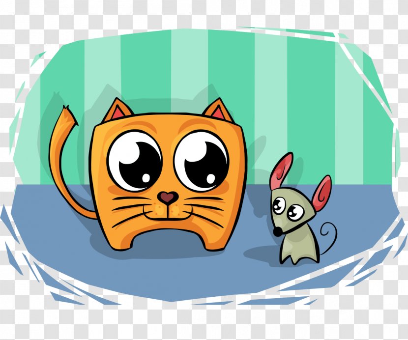 Cat Tom And Jerry - Vertebrate - Cartoon Hand-painted Big Eyes Small Transparent PNG