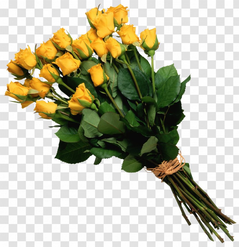 Flower Bouquet Clip Art - Yellow Rose Picture Transparent PNG