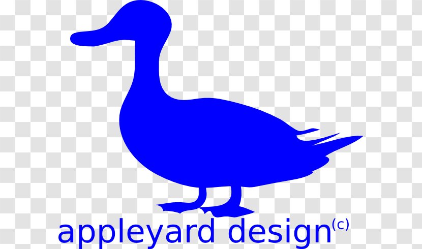 Duck Goose Clip Art Fowl Fauna - Black - Yard Design Transparent PNG