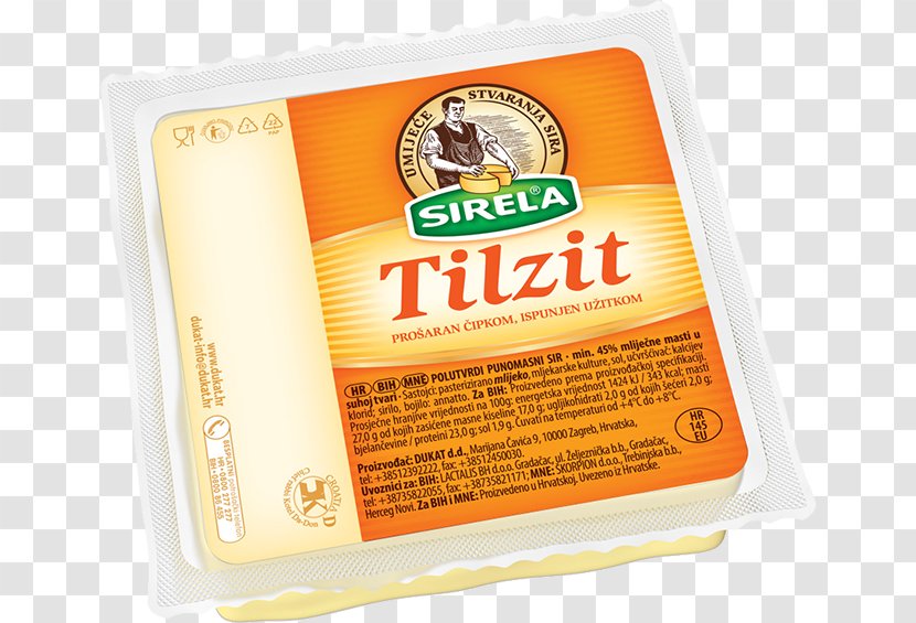Processed Cheese Sirela Gouda Edam Milk - Trappista Transparent PNG