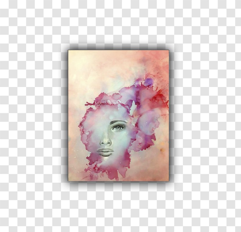 Painting Abstract Art Portrait Paper - Purple Transparent PNG