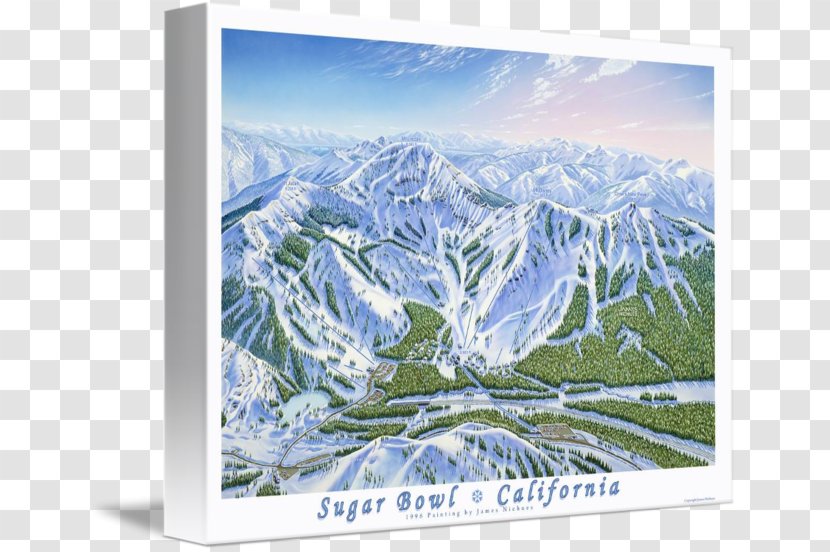 Sugar Bowl Ski Resort Mount Scenery Glacial Landform Gallery Wrap Picture Frames - Basin Transparent PNG