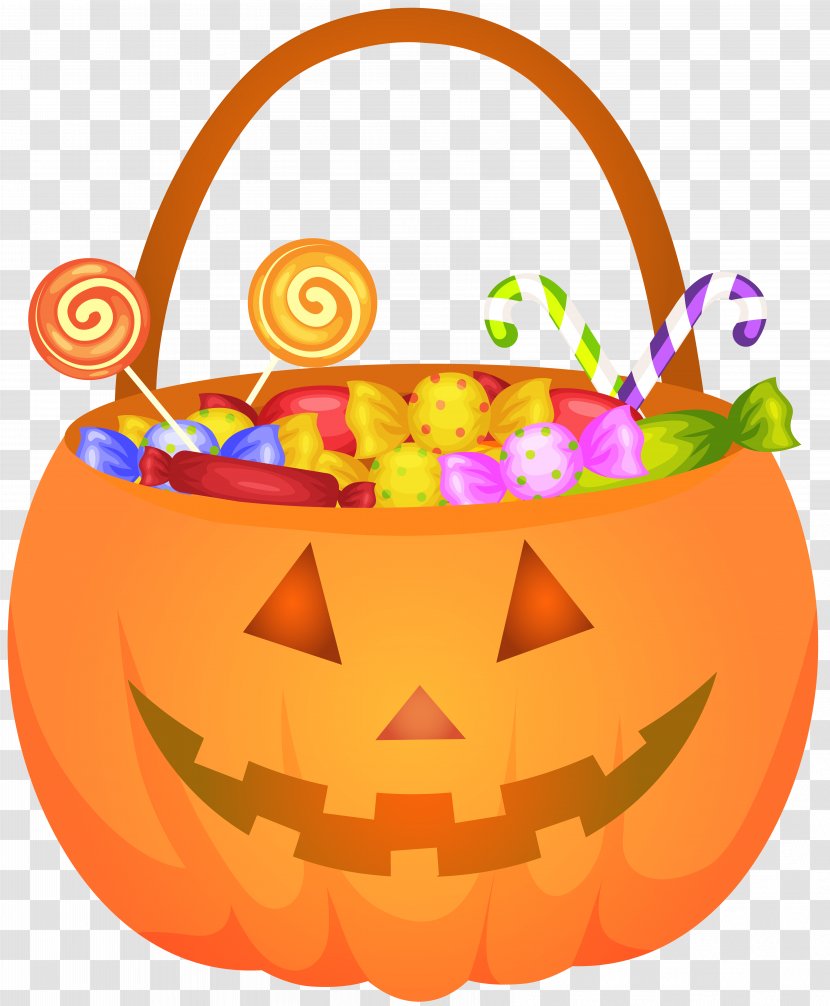 Calabaza Jack-o'-lantern Halloween Clip Art - Pumpkin Basket PNG Image Transparent PNG