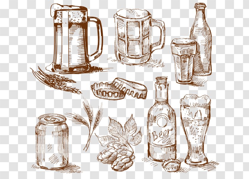 Wheat Beer Ale Glassware - Mug Transparent PNG