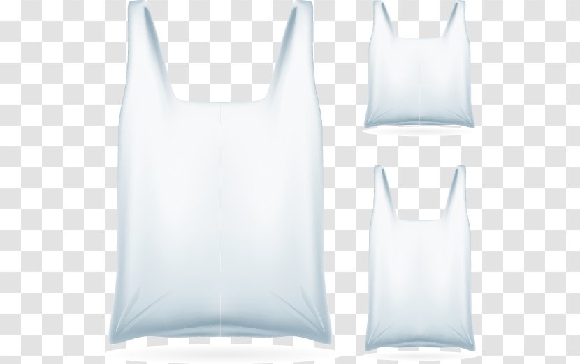Textile Outerwear Pattern - 3 White Plastic Bag Design Vector Material Transparent PNG