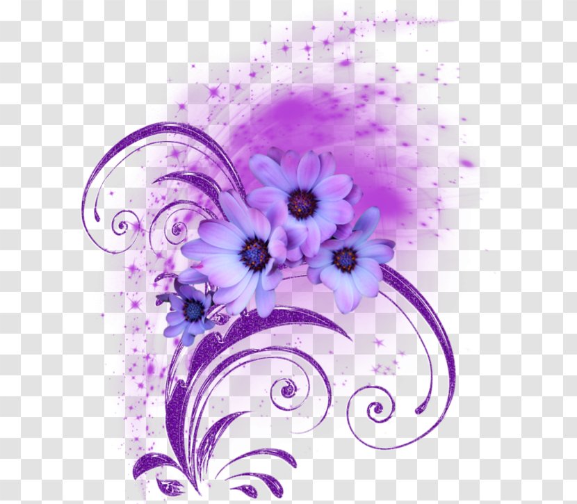 Flower - Ornament - Violet Transparent PNG