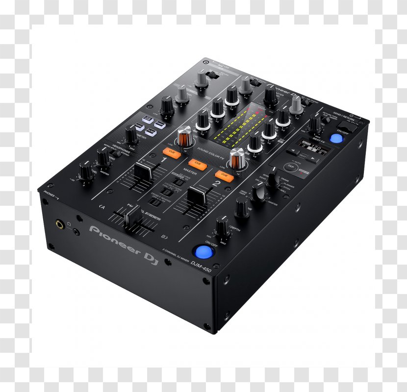 DJ Mixer Pioneer DJM-450 Disc Jockey Audio Mixers - Heart - Watercolor Transparent PNG
