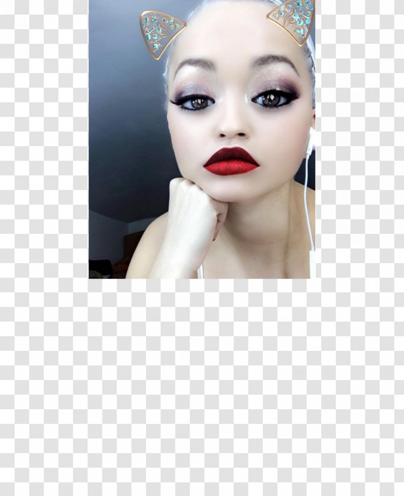 Rita Ora Snapchat Glamour Eyelash - Silhouette Transparent PNG