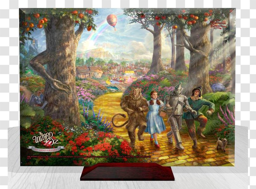 Jigsaw Puzzles Scarecrow The Tin Man Yellow Brick Road Wizard Of Oz - Tree - Thomas Kinkade Transparent PNG
