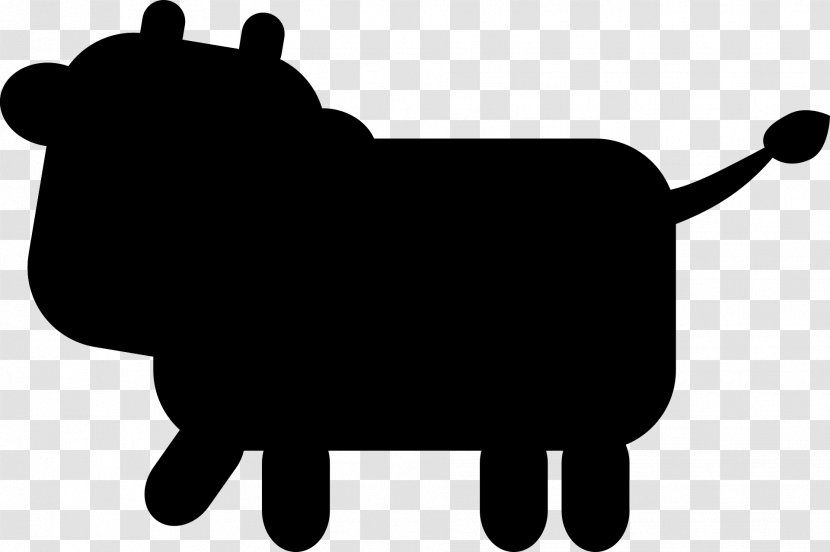 Cattle Clip Art Silhouette Snout - Cat - Black M Transparent PNG