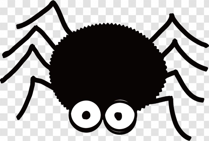 Spider Halloween - Blackandwhite Widow Transparent PNG