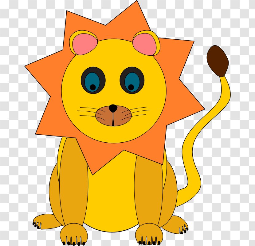 Lion Cougar Clip Art - Yellow Transparent PNG