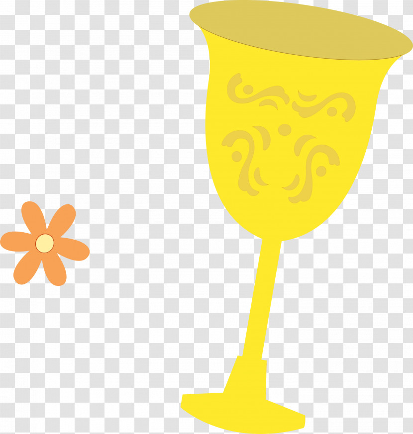 Drinkware Yellow Stemware Tableware Chalice Transparent PNG