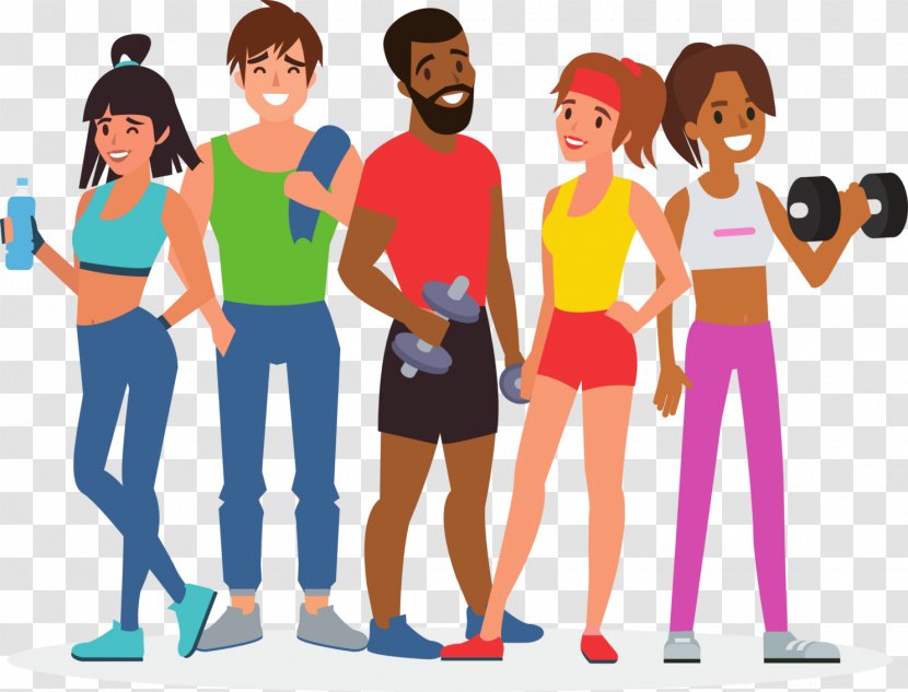 Group Of People Background - Cartoon - Style Sharing Transparent PNG