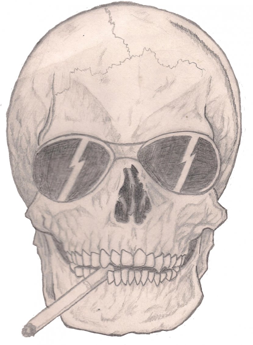 Drawing Skull Desktop Wallpaper Art - Head - Cool Pics To Draw Transparent PNG