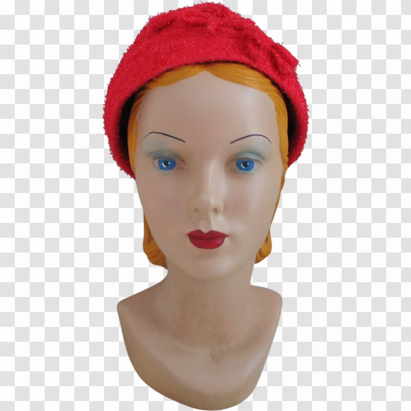 Cap Hat 1960s Flowerpot Red - Headgear - Flower Transparent PNG