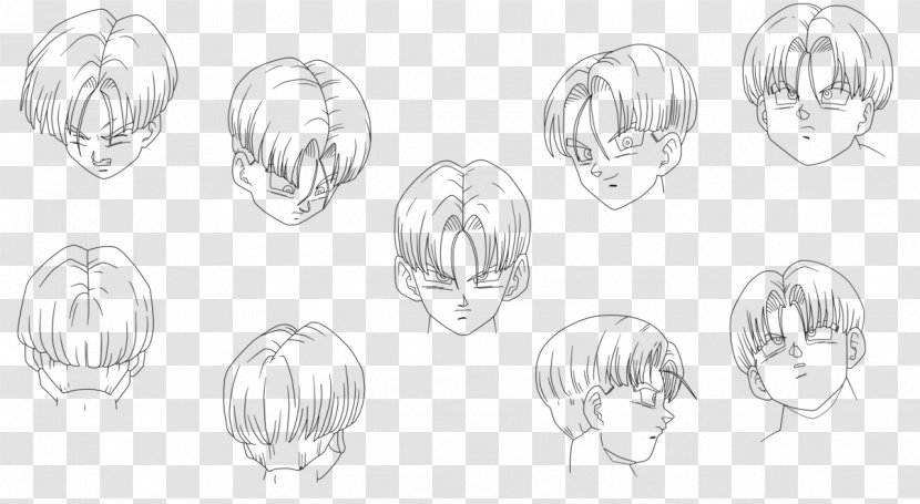 Trunks Goten Goku Gohan Sketch - Flower - Explosion Line Transparent PNG