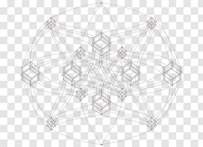 Tesseract Hasse Diagram Point Parallel Projection Lattice Of Subgroups - Symmetry - Existential Quantification Transparent PNG