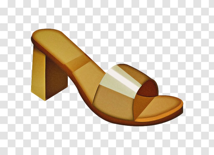 Footwear Sandal Tan Brown Yellow - Leather Slipper Transparent PNG