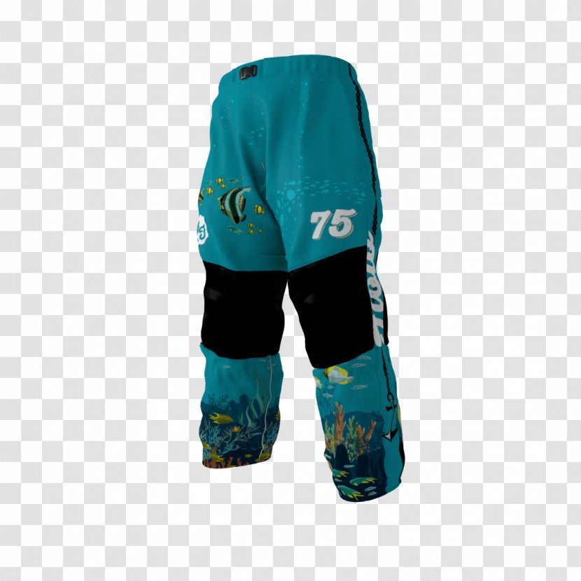 Hockey Protective Pants & Ski Shorts Turquoise - Blue Transparent PNG