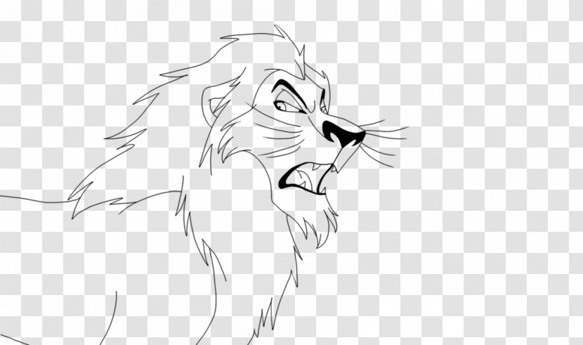 Whiskers Lion Line Art Sketch - Heart - King Scar Transparent PNG