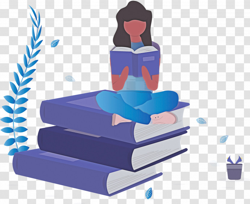 Girl Book Reading Transparent PNG