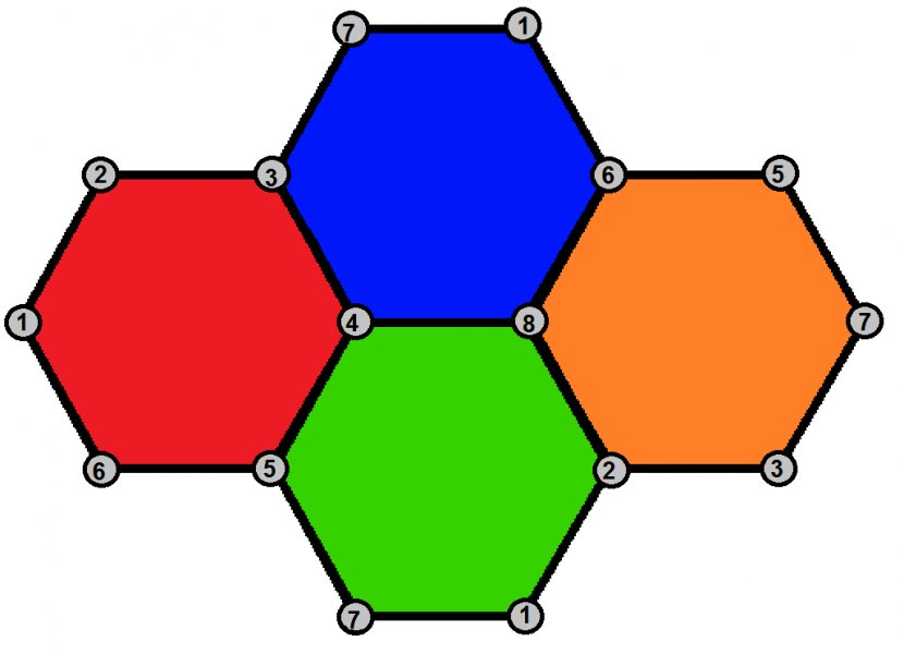 Petrie Polygon Regular Skew Hexagon - Edge Transparent PNG