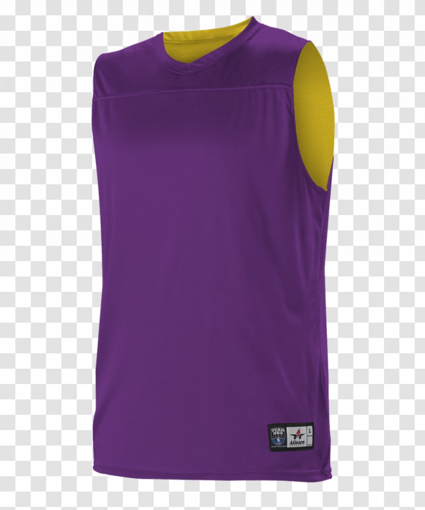 Sleeveless Shirt Gilets - Purple - Blank Basket Transparent PNG