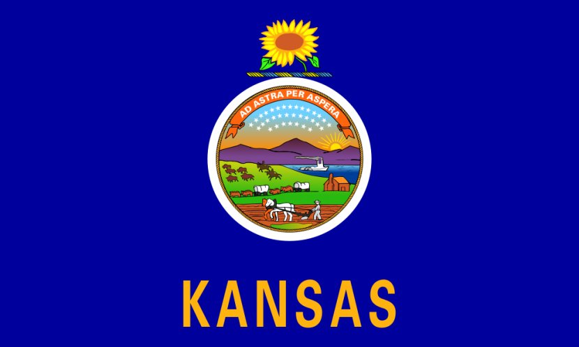 Flag Of Kansas State The United States - Outline Transparent PNG