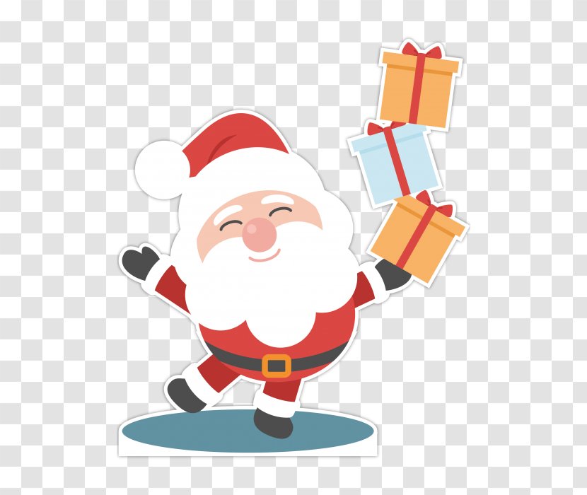 Santa Claus Christmas Gift Business Advertising Transparent PNG