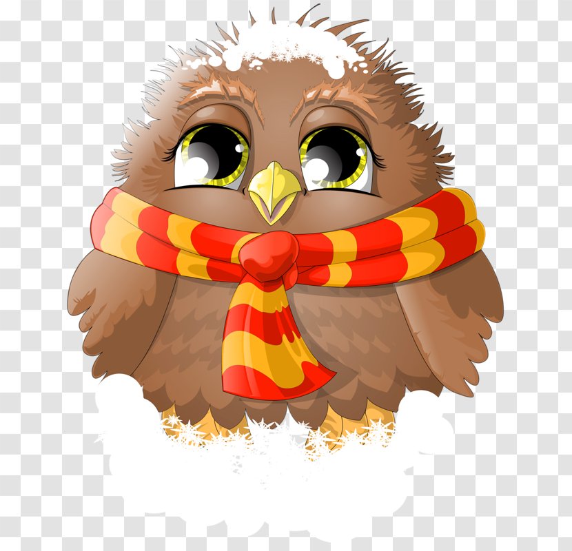 Santa Claus Owl Christmas Robin Bird Clip Art - Scarf Chick Transparent PNG