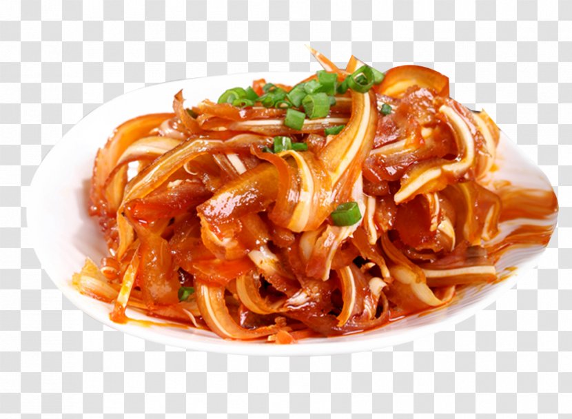 Chow Mein Pigs Ear Chinese Noodles Yakisoba Domestic Pig - Spaghetti Alla Puttanesca - Dry Fried Transparent PNG