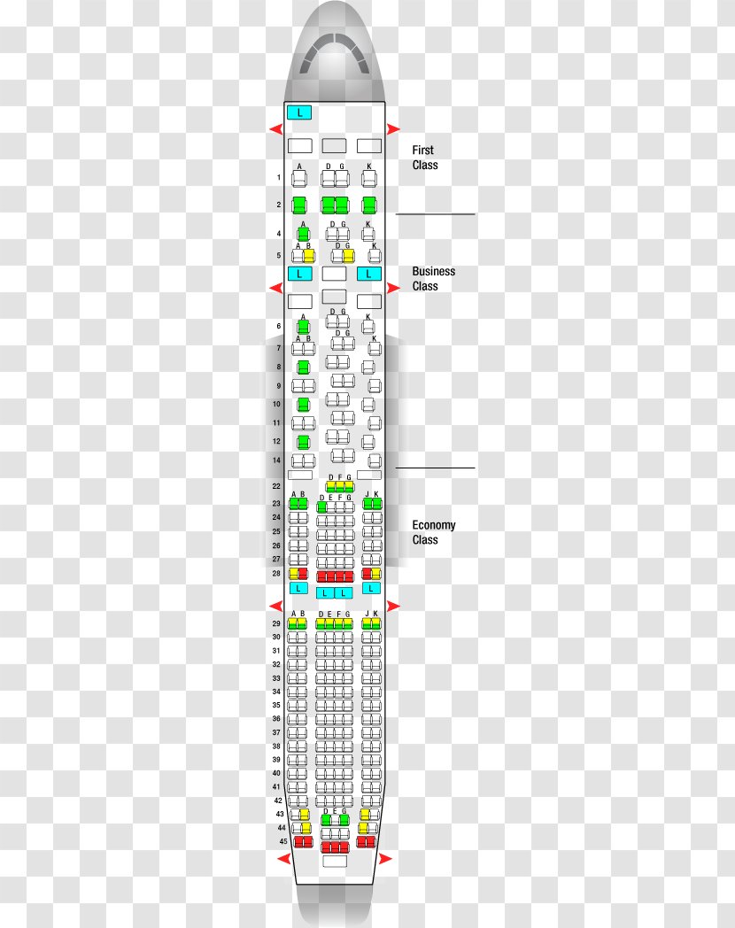 Airbus A330 Swiss International Air Lines Aircraft Airplane - Seating Plan - Tourism Transparent PNG