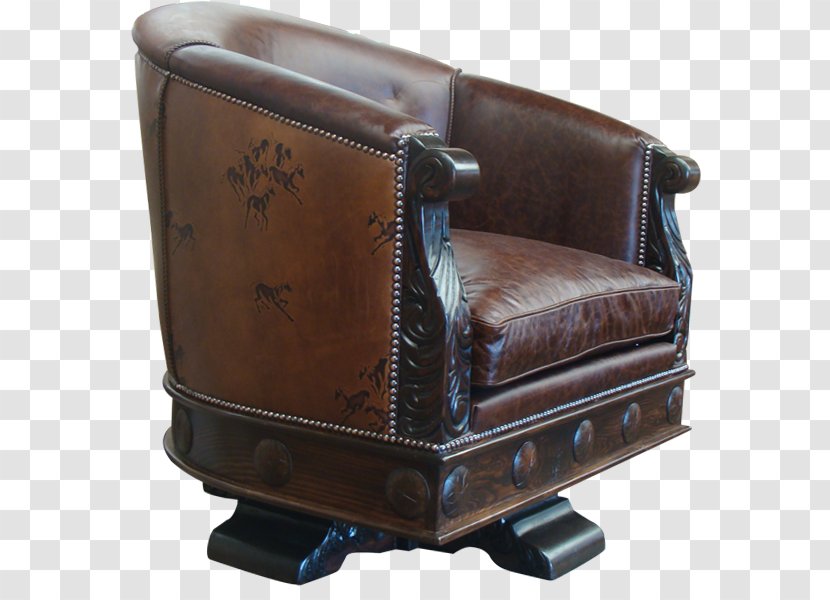 Club Chair Leather Couch - Design Transparent PNG