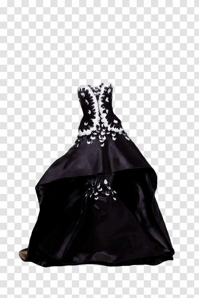Little Black Dress Satin Gown Shoulder Transparent PNG