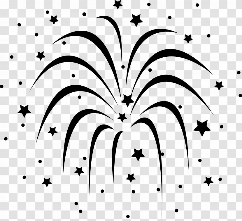 Fireworks Black And White Clip Art - Cartoon - Disney Cliparts Transparent PNG