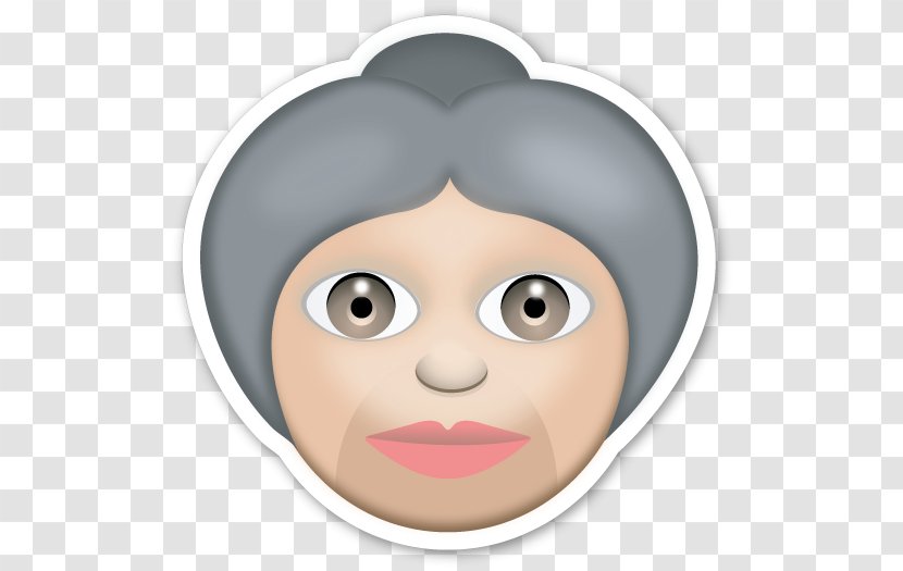 The Emoji Movie Sticker Emoticon IPhone - Facial Expression - Grandma Transparent PNG