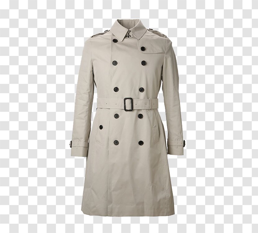 Trench Coat Burberry Overcoat Outerwear Sleeve - Ms. White Long-sleeved Windbreaker Jacket Transparent PNG